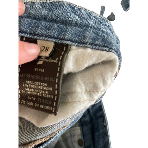 7 For All Mankind Size 28‎ Light Wash Low Rise Straight Jeans - Picture 5 of 8